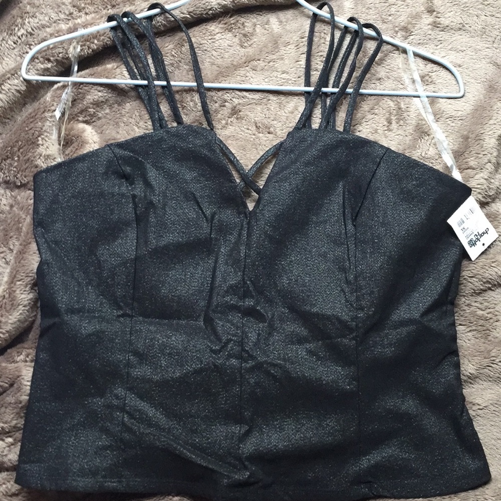 Metallic Strappy Bustier